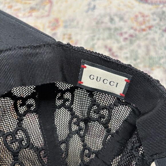 Gucci GG Embroidered Lace Baseball Cap Hat main image 6